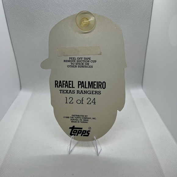 1990 Topps Heads Up Baseball Stars Rafael Palmeiro pin up. - Picture 2 of 4